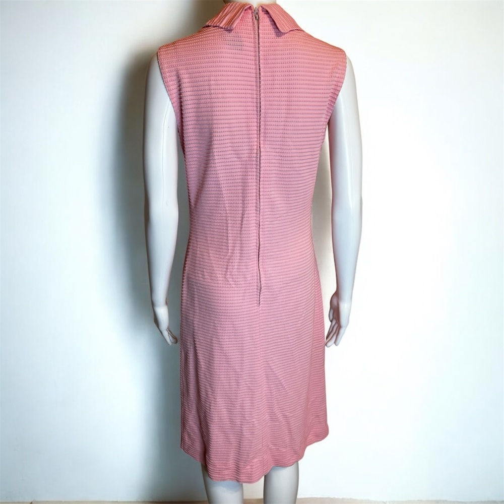 Vintage 1960s NPC FASHIONS of Warren, Pennsylvania Pink Sleeveless Dress - Picture 7 of 8